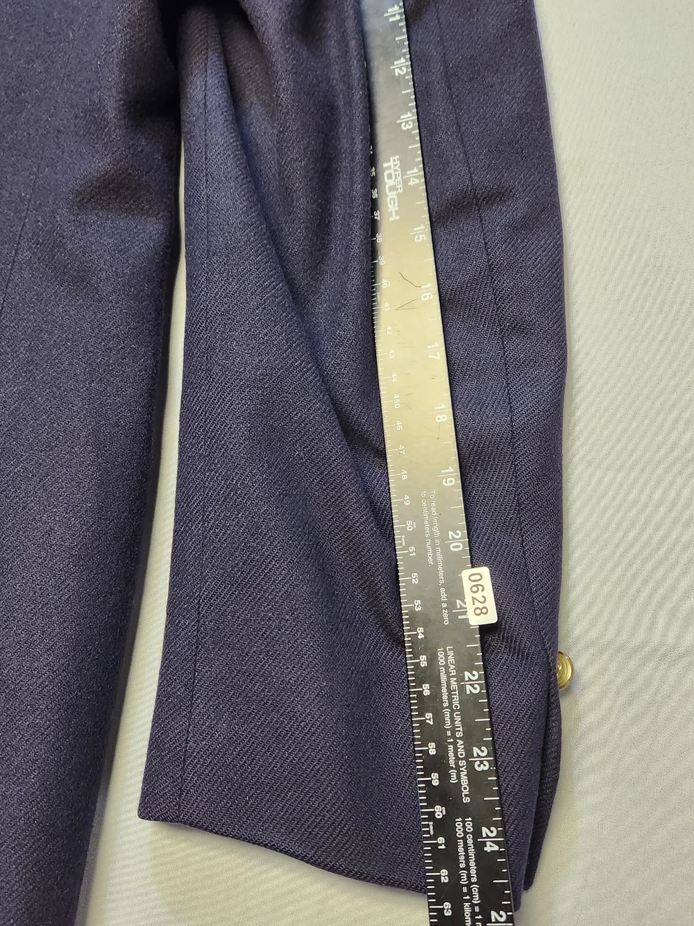 Majer Men's 100% Cashmere Blazer Sports Coat Sz Large Navy Metal Buttons VTG